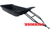 Сани (волокуша) пластик. с отбойником на мет. каркасе с полозьями  С-230С
