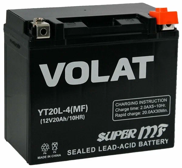 VOLAT 20Ач  YT20L-4 (MF)