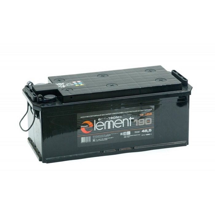 Аккумулятор SMART ELEMENT 6ст-190 Ач, п.п болт