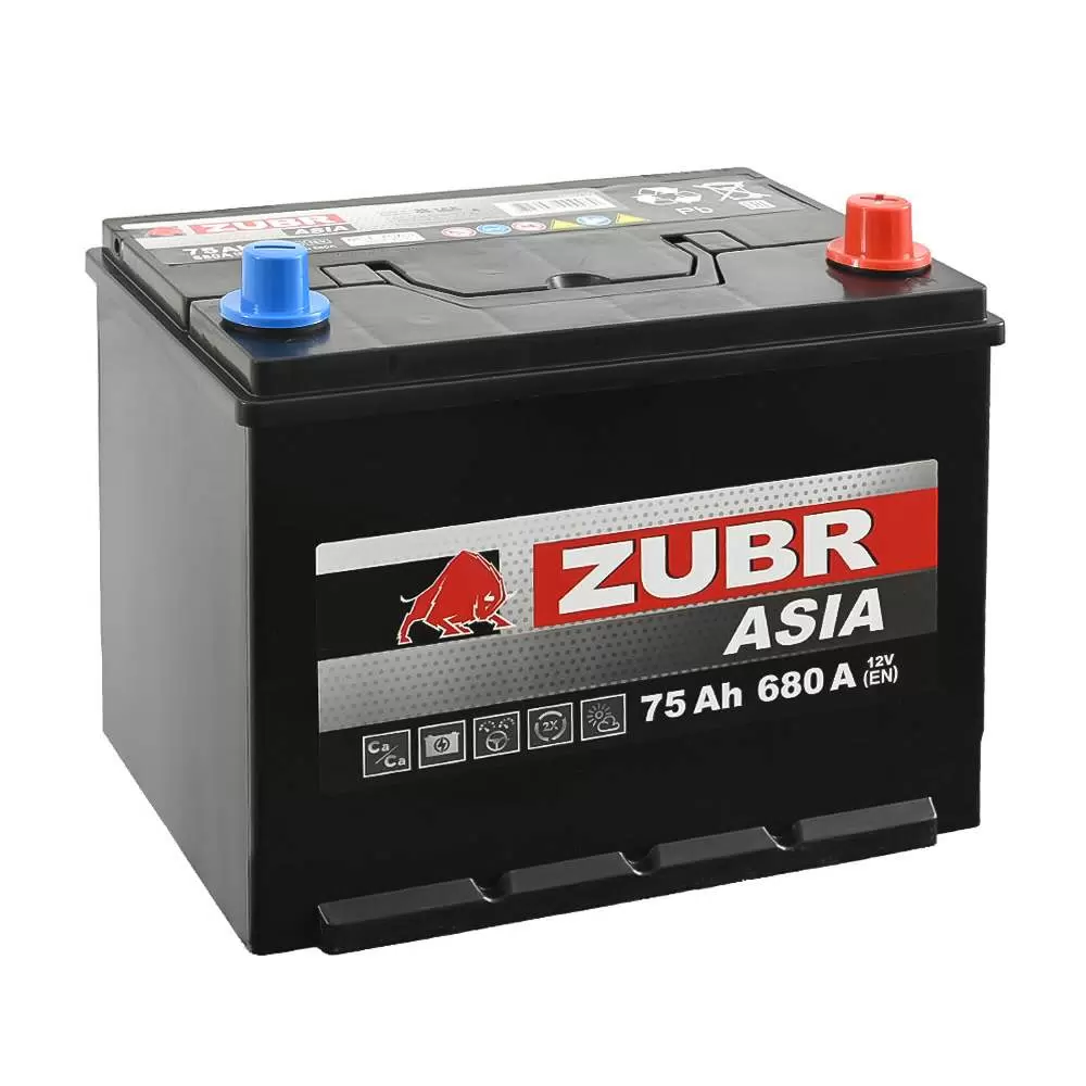 Аккумулятор ZUBR ULTRA Asia 6ст-75 Ач  о.п.