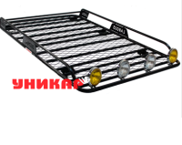 Багажник LADA Largus с боковым ограждением с сеткой на рейлинг