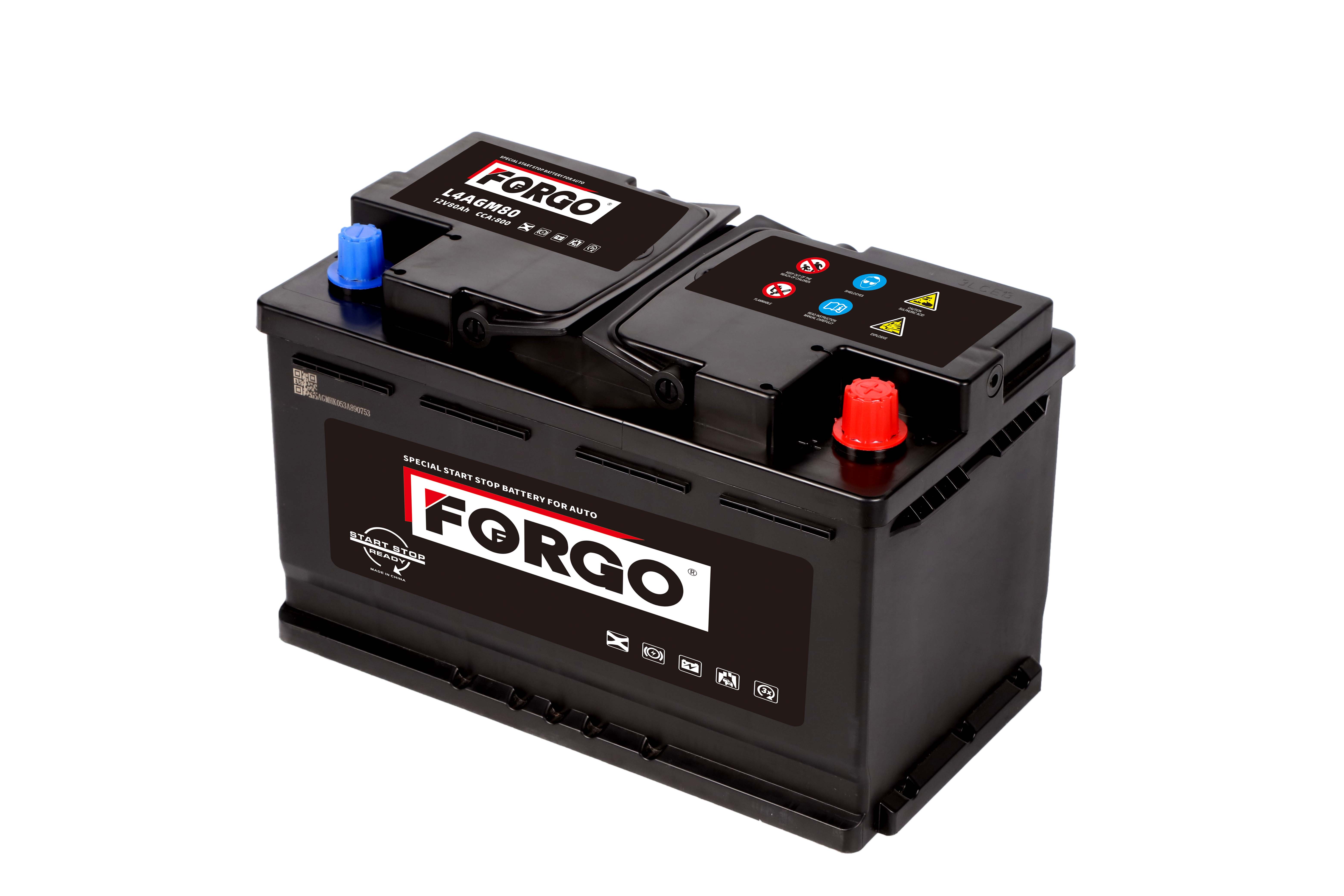 Аккумулятор FORGO AGM 6ст-80 Ач о.п.  L4AGM80