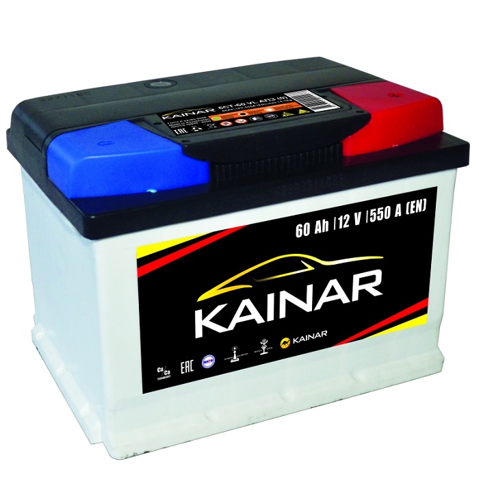 Аккумулятор KAINAR 6ст-60 Ач, о.п.низкая