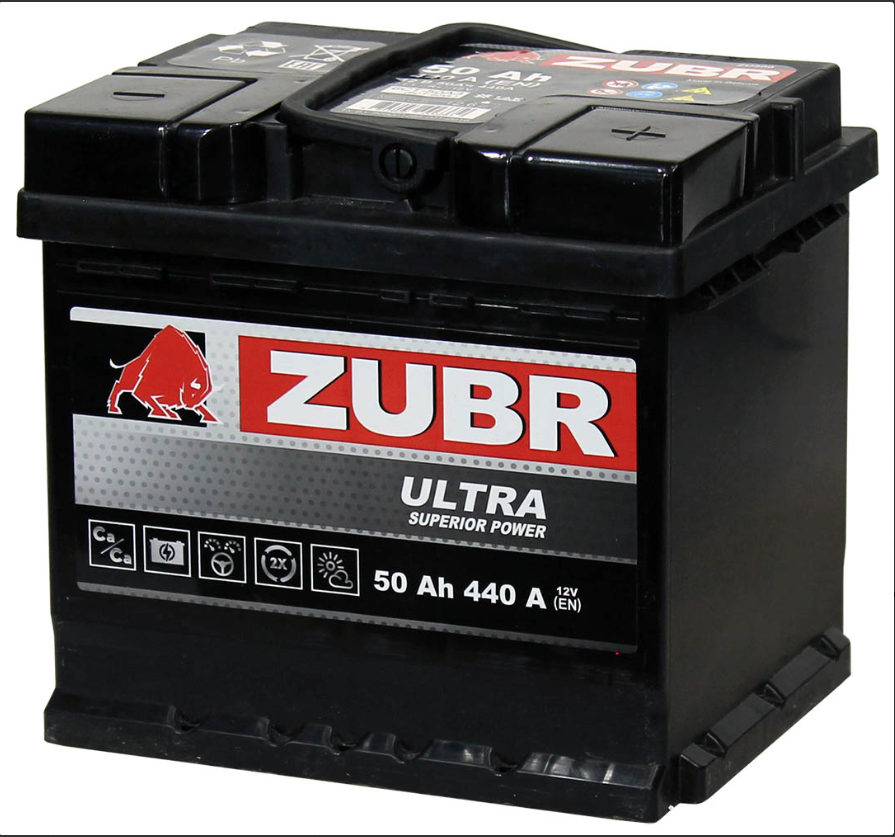 Аккумулятор ZUBR ULTRA  6ст-50 Ач, п.п.