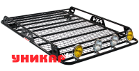 Багажник ВАЗ-2123 Chevrolet Niva, LADA Niva Travel с боковым ограждением с сеткой на рейлин V212302