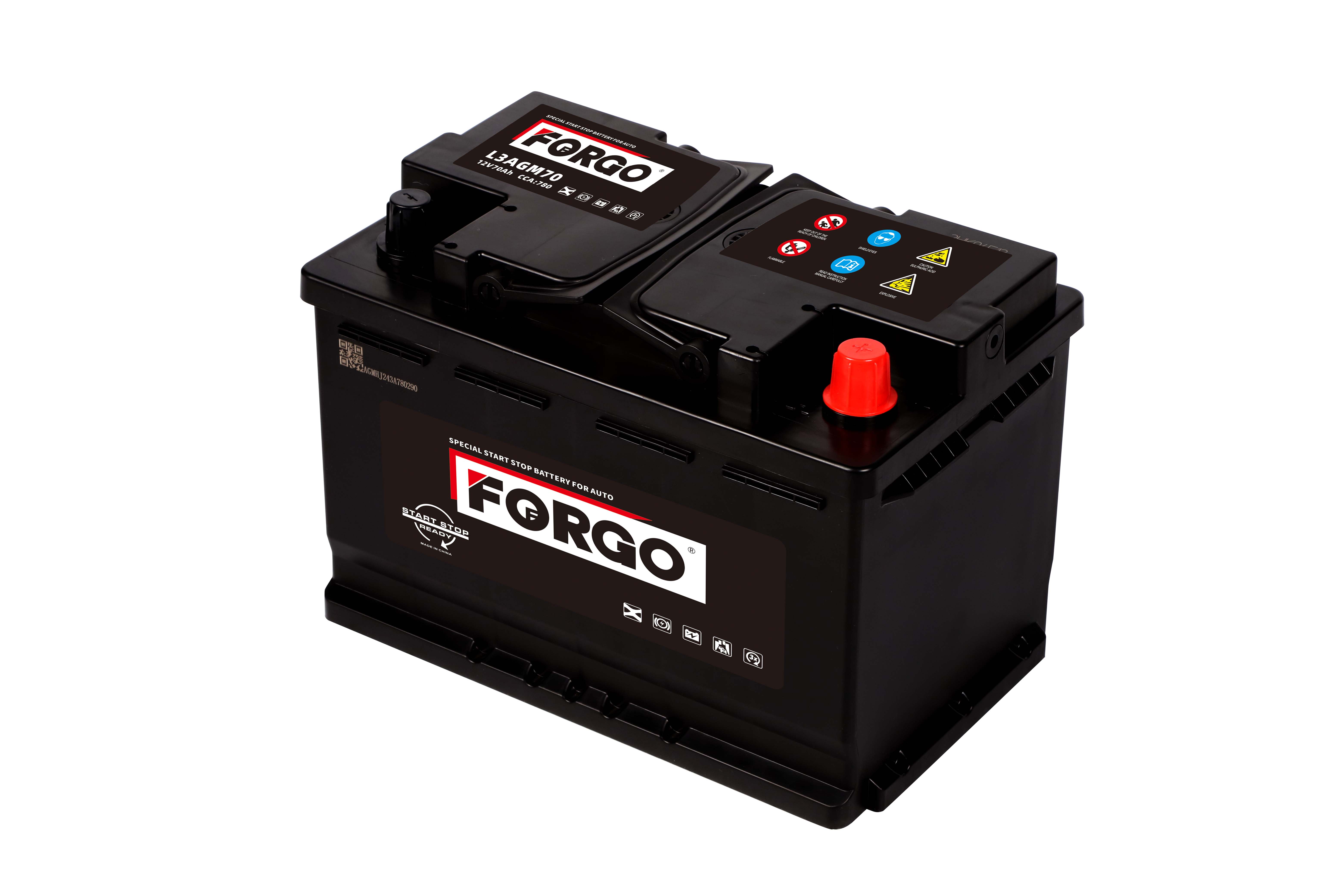 Аккумулятор FORGO AGM 6ст-70 Ач о.п.  L3AGM70