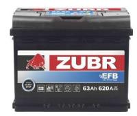 Аккумулятор ZUBR EFB  6ст-63 Ач, п.п. Аккумулятор ZUBR EFB  6ст-63 Ач, п.п.
