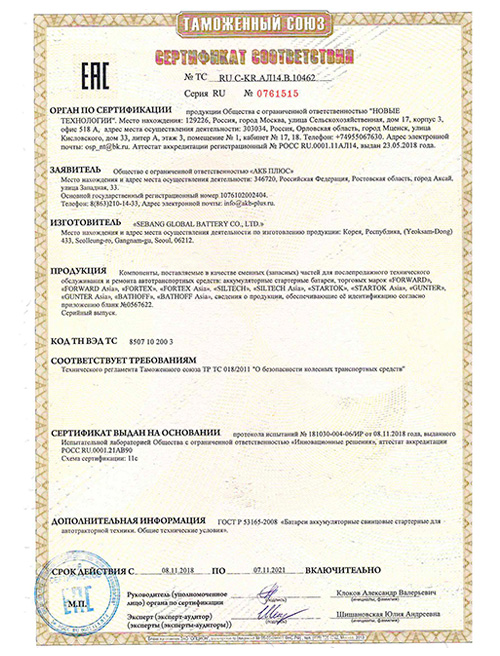 Сертификат SILTESH