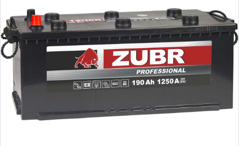 Аккумулятор ZUBR Professional 6ст-190 Ач  п.п.