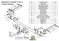 Фаркоп FORD C-MAX (DM2) (минивен) 2004-2010F105-A Лидер+ Фаркоп FORD C-MAX (DM2) (минивен) 2004-2010F105-A Лидер+