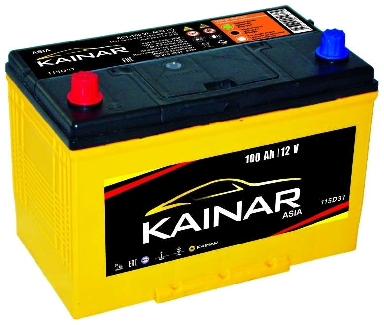 Аккумулятор KAINAR Asia 6ст-100 Ач, п.п.