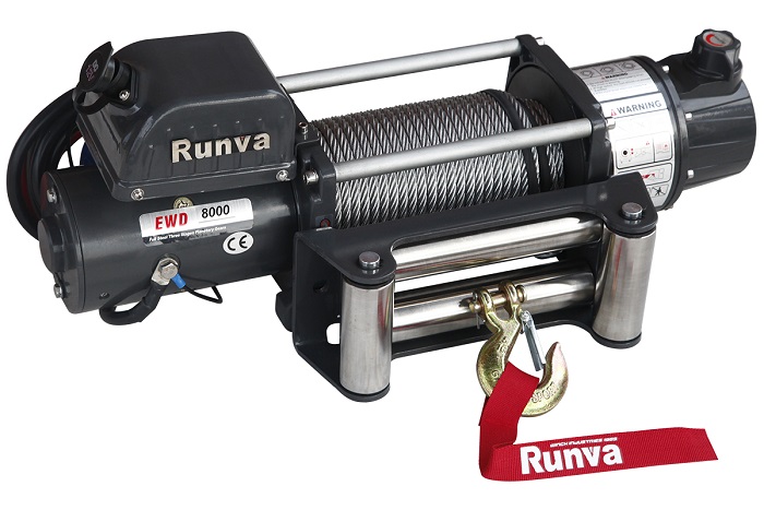 Лебёдка автомобильная электр. 12V Runva 8000  lbs 3629 кг EWX8000S