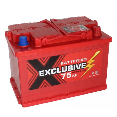 Аккумулятор Exclusive 6ст-75 Ач, о.п.