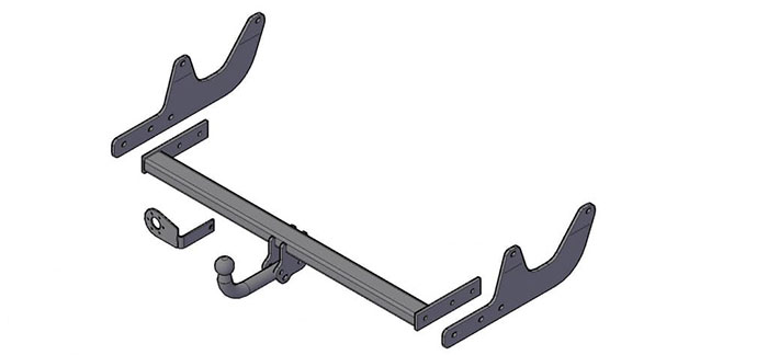 Фаркоп Лада Ларгус (R90) унив.с 2012, Лада Ларгус Кросс с 2015., m=1300 кг,тип шара-усл сьем, 2011