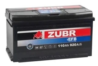 Аккумулятор ZUBR EFB  6ст-110 Ач, о.п.