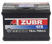 Аккумулятор ZUBR EFB  6ст-78 Ач, о.п. Аккумулятор ZUBR EFB  6ст-78 Ач, о.п.