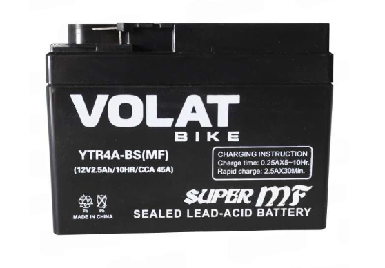 VOLAT 2.5Ач пуск.ток 45, раз.113*39*88 о.п. YTR4A-BS (MF)