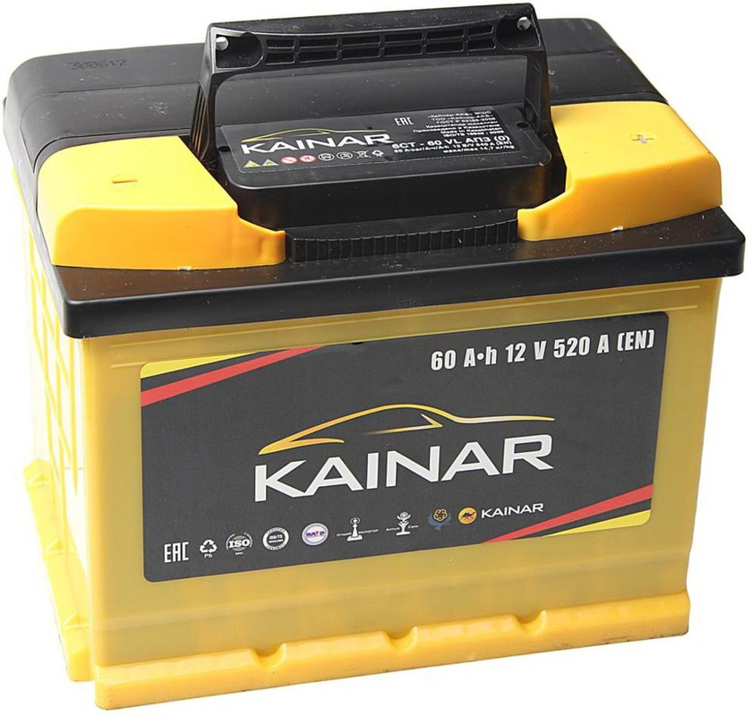 Аккумулятор KAINAR 6ст-60 Ач, о.п.