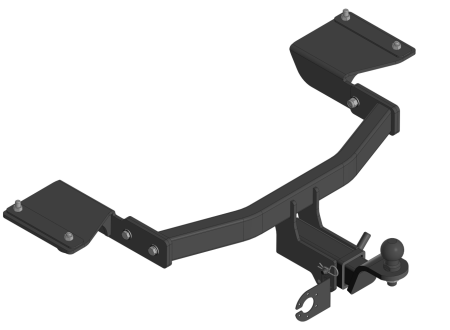 Фаркоп Jetour X90 Plus I пок, X70 Plus I пок. квадрат  (Уникар) 06419Е