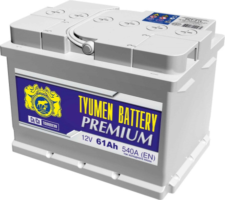 Аккумулятор Тюмень Premium 6ст-61 Ач, о.п. низкая