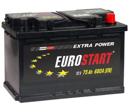 Аккумулятор  EUROSTART Extra Power  6ст-75  о.п.