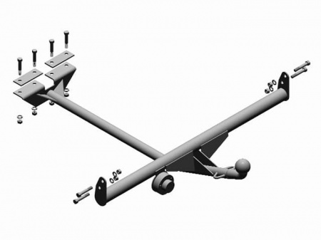 Фаркоп ВАЗ-2106,ВАЗ-21061, ВАЗ-21063, ВАЗ-2101, ВАЗ-21011, ВАЗ-21013.m=750 кг,тип шара-вварной 2106