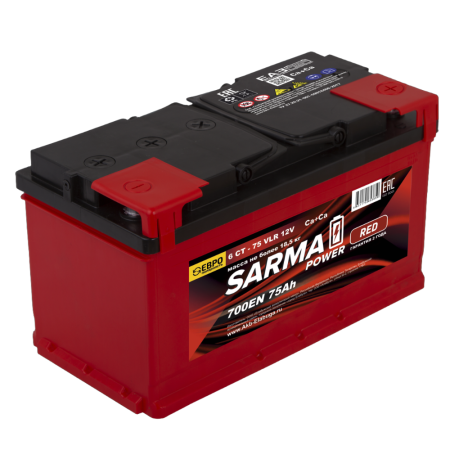 Аккумулятор SARMA power RED 6ст-75 Ач о.п.
