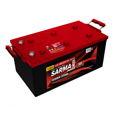 Аккумулятор SARMA power RED 6ст-225 Ач о.п. конус