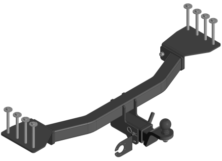 Фаркоп SsangYong Rexton 2017-2020  квадрат Уникар 15206А