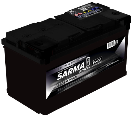 SARMA power Black 6ст-90 Ач  п.п.