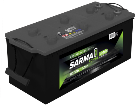 Аккумулятор SARMA power GREEN 6ст-132 п.п.