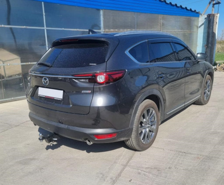 Фаркоп Mazda CX-8 I пок. 2017-2022 дорест. квад  Уникар 15637Е