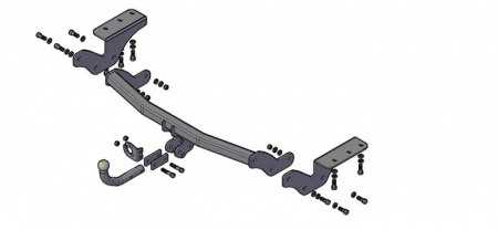Фаркоп Toyota RAV4 2013-2019 г.в. 4-ое пок. (не подходит на модиф. с функцией \Свободн руки")7833"