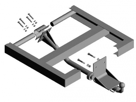 Фаркоп ГАЗ 2705,3221 (автобус),  КОМБИ   m=1000 кг,тип шара-вварной 2705