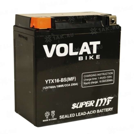 VOLAT 16Ач  YTX16-BS (MF)