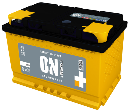 Аккумулятор ON 6СТ-75 Ач, о.п. низкая
