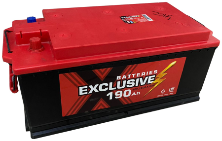 Аккумулятор Exclusive 6ст-190 Ач, п.п. конус утопл