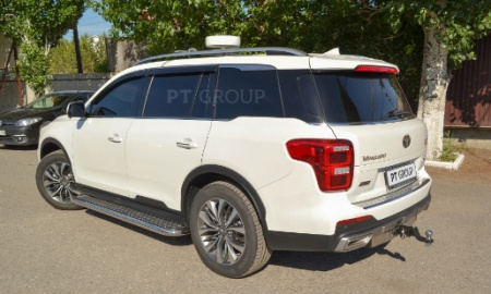 Фаркоп GAC GS8 2019-/ -с нерж. накладкой квадрат ПТ Групп