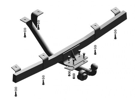 Фаркоп Chevrolet Niva с марта 2019 m=1200 кг,тип шара В (вварной 2123.Р