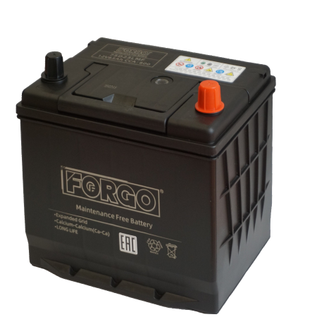Аккумулятор FORGO 6ст-65 Ач, пуск.ток 600 о.п. азия 75D23LMF