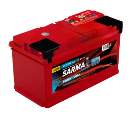Аккумулятор SARMA power EFB  6ст-100 Ач о.п.