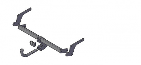 Фаркоп Renault Duster с  2011-2015, 2015-2019 г.в., Nissan Terrano (2WD,4WD) с 2014 г.в.9041,01