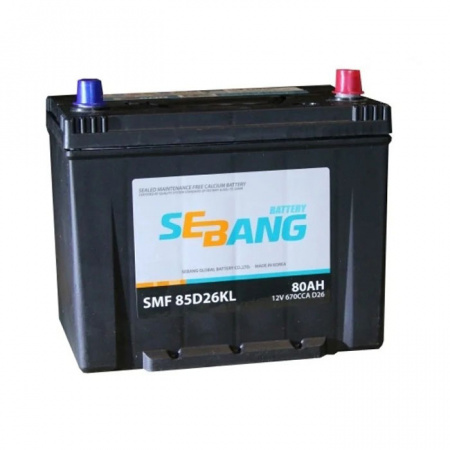 Аккумулятор Sebang SMF 6ст-80 Ач о.п. азия (85D26KL)