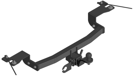 Фаркоп Toyota Caldina Т190 I пок 1992-2002 г.в. квадрат (Уникар) 18237А