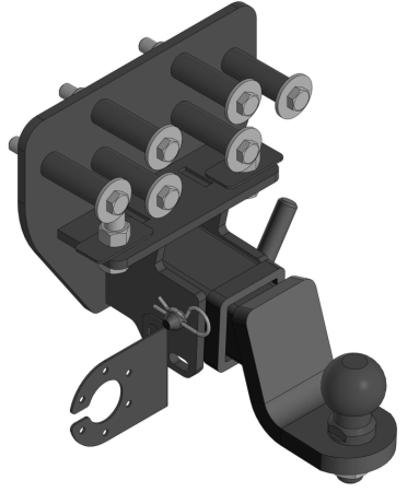 Фаркоп Toyota Land Cruiser 200, Lexus LX 450d, LX 570 2007-...  на штатное квадрат (Уникар) 18240F